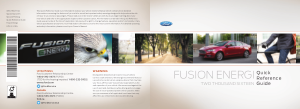 2016 Ford Fusion Energi Quick Reference Guide Free Download