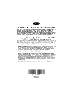 2016 Ford Police Interceptor Sedan Warranty Guide Free Download