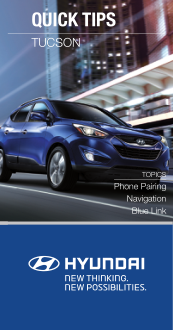 2016 Hyundai Tucson Phone Pairing Navigation Blue Link Quick Tips Manual Free Download