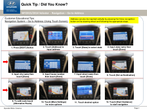 2016 Hyundai Veloster Goto Address Navigation System Quick Tips Manual Free Download