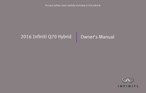 2016 Infiniti Usa q70 Hybrid Owner Manual Free Download