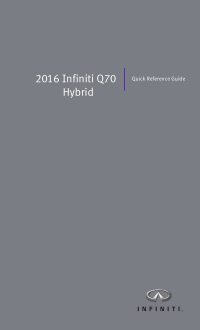 2016 Infiniti Usa q70 Hybrid Quick Reference Guide Free Download