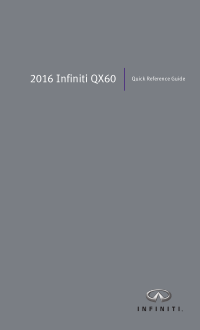 2016 Infiniti Usa qx60 Quick Reference Guide Free Download