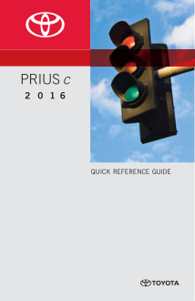 2016 Toyota Prius C Quick Reference Guide Free Download
