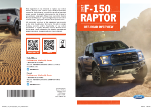 2017 Ford f-150 Raptor Off Road Quick Reference Guide Free Download