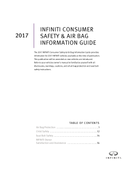 2017 Infiniti Usa Consumer Safety Air Bag Information Guide Free Download