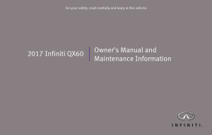 2017 Infiniti Usa qx60 Owner Manual Free Download