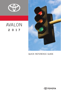 2017 Toyota Avalon Quick Reference Guide Free Download