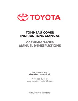 2017 Toyota Tundra Tonneau Cover Instruction Manual Free Download