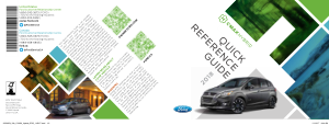 2018 Ford c-max Hybrid Quick Reference Guide Free Download