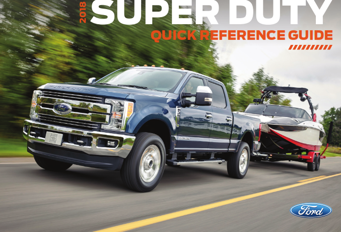 2018 Ford Super Duty Quick Reference Guide Free Download