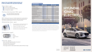 2018 Hyundai Ioniq Ev Quick Reference Guide Free Download