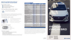 2018 Hyundai Ioniq Hybrid Ev Quick Reference Guide Free Download