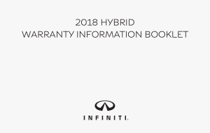 2018 Infiniti Usa Hybrid Warranty Booklet Free Download