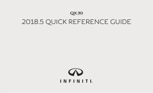 2018 Infiniti Usa qx30 Quick Reference Guide Free Download