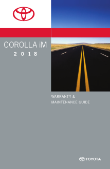 2018 Toyota Corolla Im Warranty And Maintenance Guide Free Download