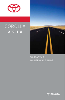 2018 Toyota Corolla Warranty And Maintenance Guide Free Download