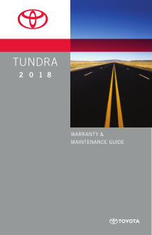 2018 Toyota Tundra Warranty And Maintenance Guide Free Download