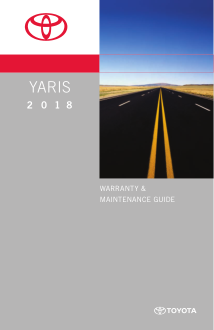2018 Toyota Yaris Liftback Warranty And Maintenance Guide Free Download