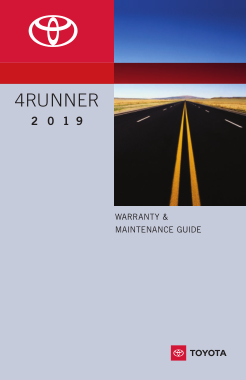 2019 Toyota 4Runner Warranty and Maintenance Guide PDF Manual  Car Owners Manuals