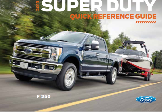 2019 Ford F 250 Quick Reference Guide Free Download