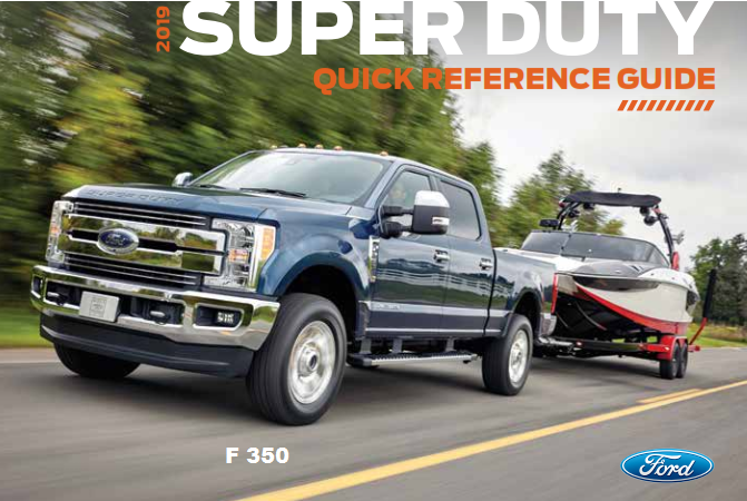 2019 Ford F 350 Quick Reference Guide Free Download