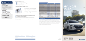 2019 Hyundai Ioniq Ev Quick Reference Guide Free Download