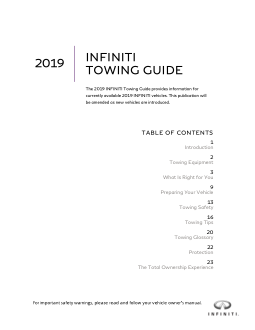 2019 Infiniti Usa Towing Guide Free Download