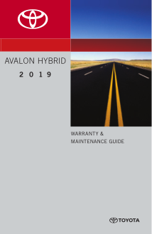 2019 Toyota Avalon Hybrid Warranty And Maintenance Guide Free Download