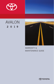 2019 Toyota Avalon Warranty And Maintenance Guide Free Download