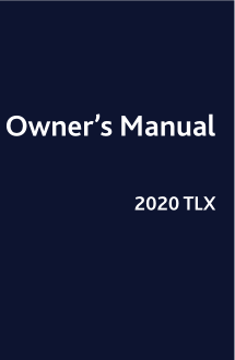 2020 Acura Tlx Car Owners Manual Free Download
