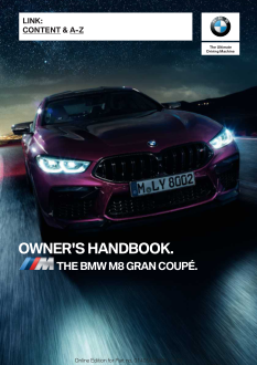 2020 Bmw m8 Gran Coupe Car Owners Manual Free Download