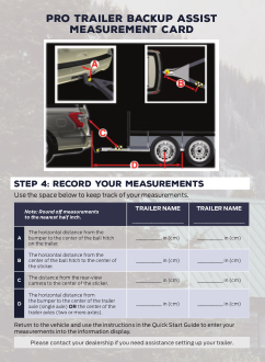 2020 Ford Expedition Pro Trailer Backup Assist Measurement Card Free Download
