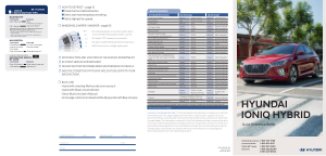 2020 Hyundai Ioniq Hybrid Ev Quick Reference Guide Free Download