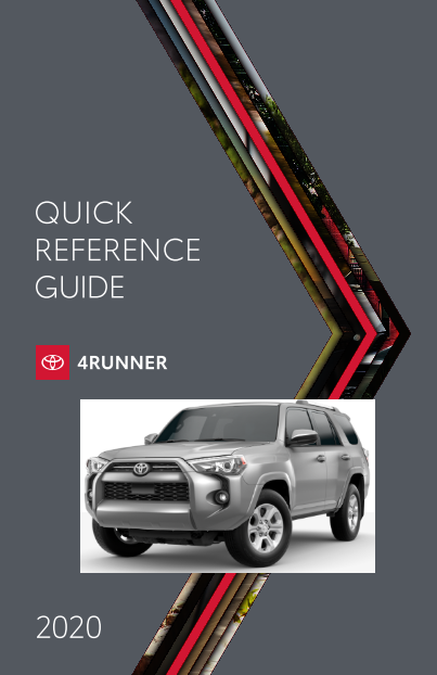 2020 Toyota 4runner Quick Reference Guide Free Download