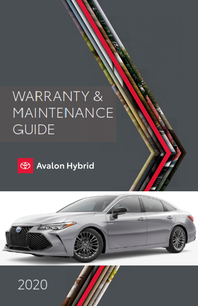 2020 Toyota Avalon Hybrid Warranty And Maintenance Guide Free Download