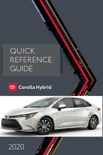 2020 Toyota Corolla Hybrid Quick Reference Guide Free Download