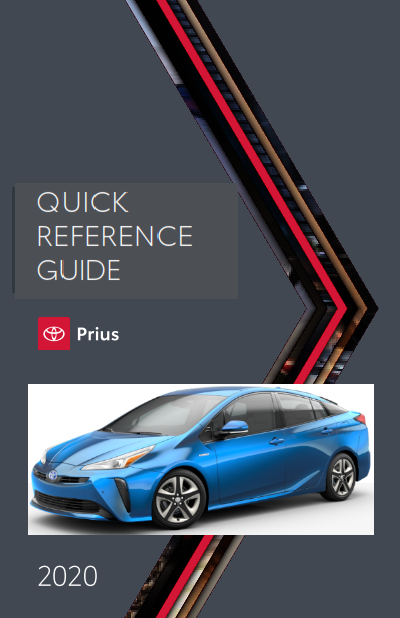2020 Toyota Prius Quick Reference Guide Free Download
