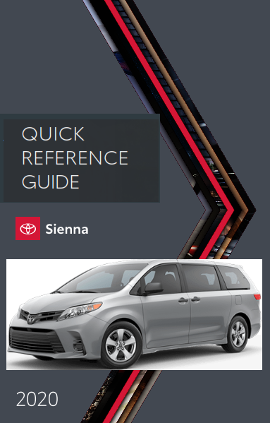 2020 Toyota Sienna Quick Reference Guide Free Download