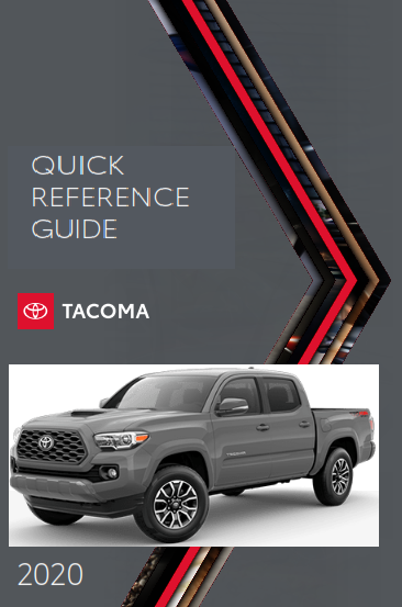 2020 Toyota Tacoma Quick Reference Guide Free Download