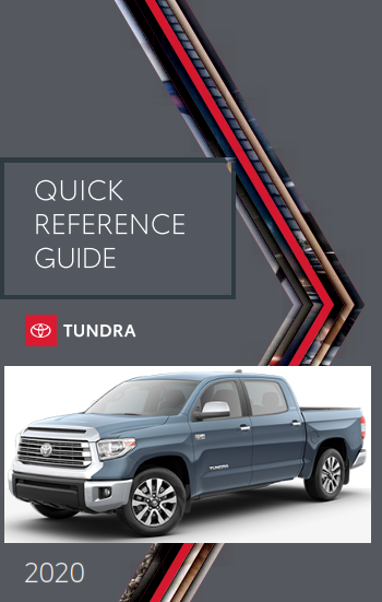 2020 Toyota Tundra Quick Reference Guide Free Download