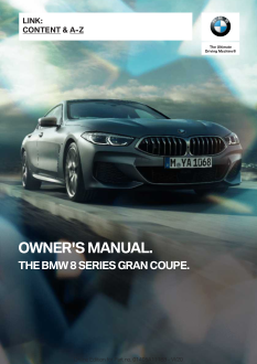 2021 Bmw 8 Series Gran Coupe Car Owners Manual Free Download