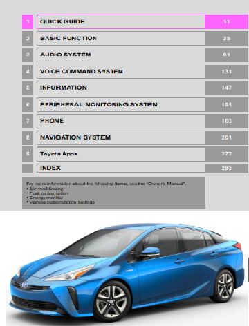 2021 Toyota Prius Navigation System Owners Manual Free Download