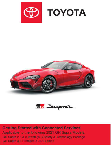 2021 Toyota Supra Getting Started With Connected Services Free Download