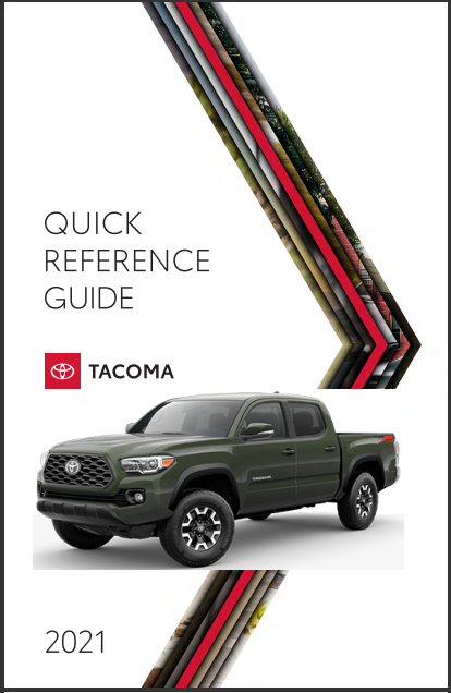2021 Toyota Tacoma Quick Reference Guide Free Download