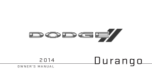Dodge 2014 Dodge Durango Owners Manual Free Download