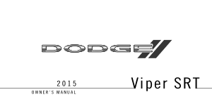 Dodge 2015 Dodge Viper Srt Owners Manual Free Download