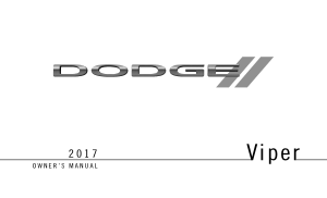 Dodge 2017 Dodge Viper Owners Manual Free Download