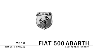 Fiat 500 Abarth [2018] Owners Manual Free Download