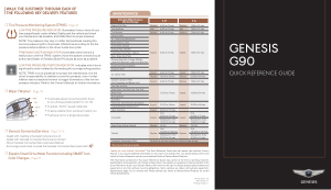 Genesis 2018 Genesis g90 Quick Reference Guide Free Download
